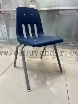 Stackable School Student Plastic Chair with Steel Tube Legs Classroom Educational Furniture Chair 