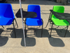 OK-505WDGS Plastic Training Chair with Big Writing Tablet And Hanging Bookrack for Schools