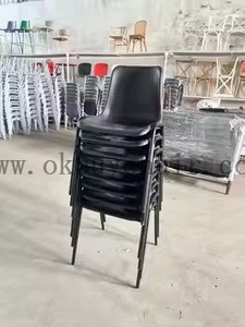Stackable Plastic Chair with Chrome Frame for Classroom And Training Room