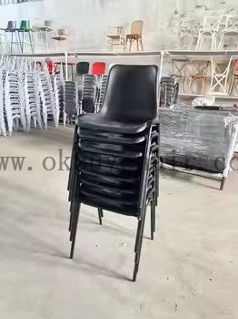 Stackable Plastic Chair with Chrome Frame for Classroom And Training Room