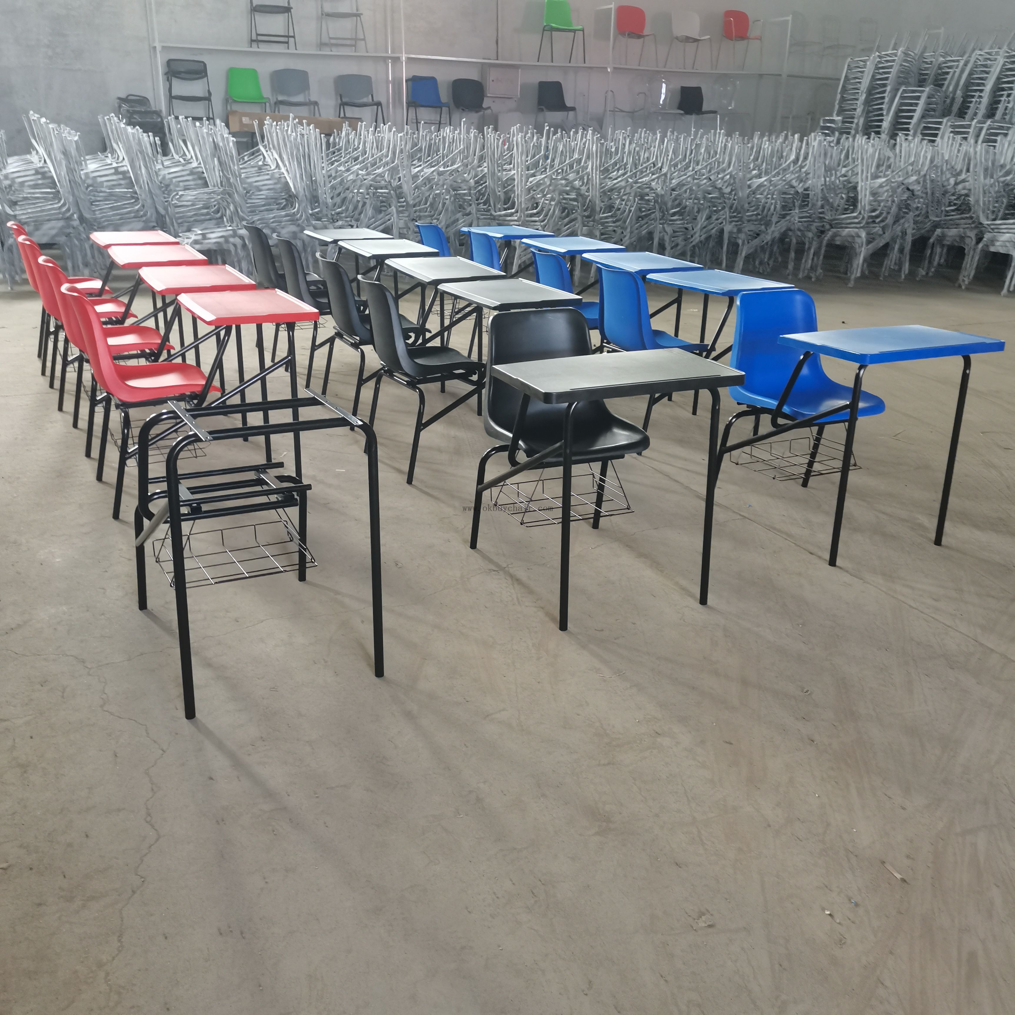 OK-505LTG Classroom Chair Desk Combo with Hanging Bookrack for Schools