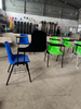 OK-505WDGS Plastic Training Chair with Big Writing Tablet And Hanging Bookrack for Schools