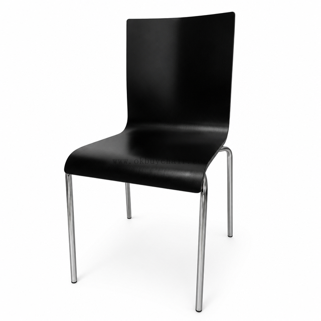 OK-2068 Plywood Classroom Training Chair with Chrome Steel Frame