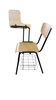 OK-2061TBHeavy Duty Educational Chair with Plywood Desk Board and Hanging Rack for Church Auditoriums