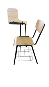 OK-2061TBHeavy Duty Educational Chair with Plywood Desk Board and Hanging Rack for Church Auditoriums
