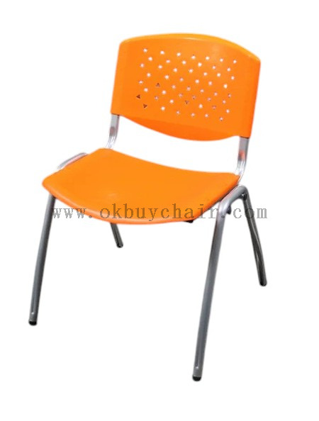 OK-509M Stackable PP Training Chair with Heart-Shaped Steel Frame
