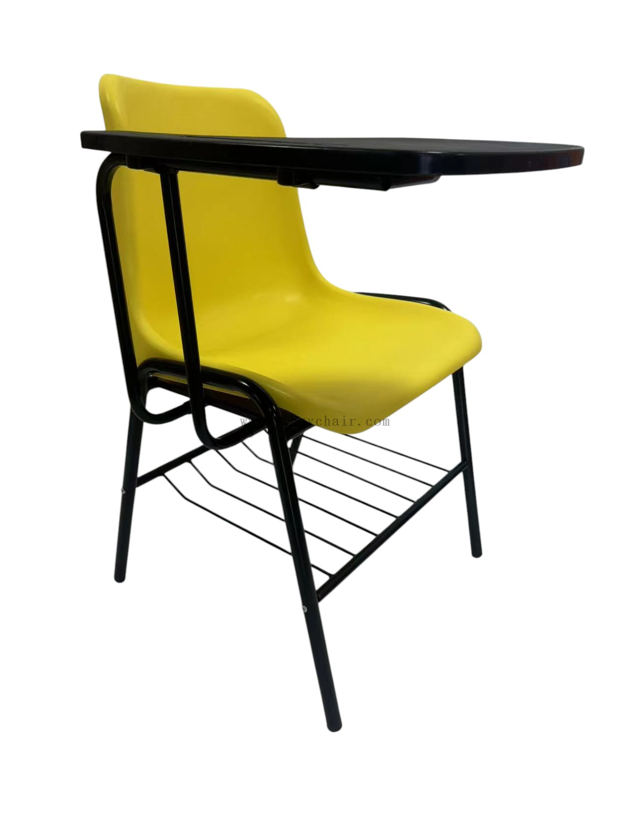 OK-505XNS Stackable Student Training Chair with Writing Tablet Desk PP Plastic Classroom Lecture School Chair with Metal Frame