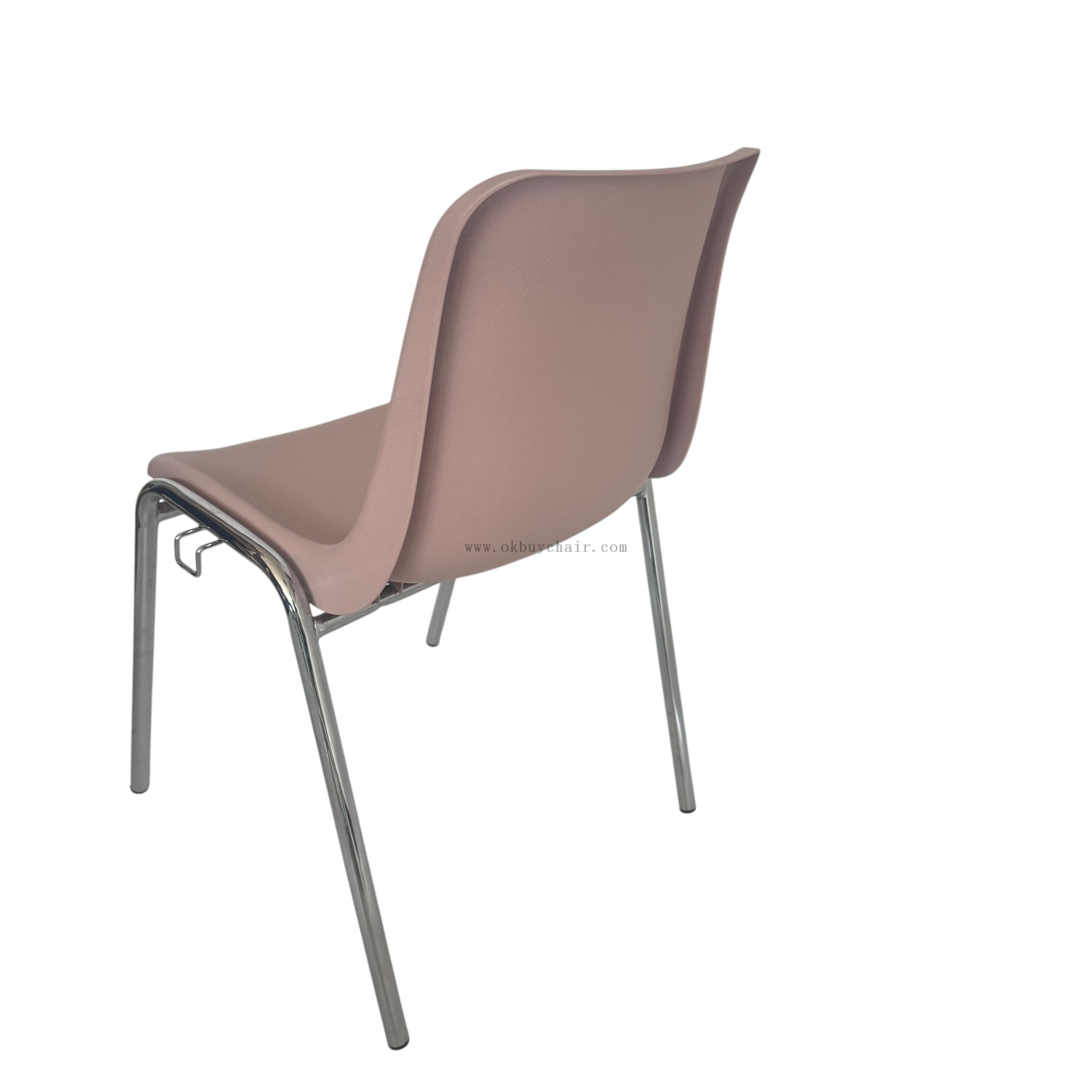 OK505GC Stackable Plastic Linking Chair with Chrome Steel Frame for Conference Training Event Row Seating