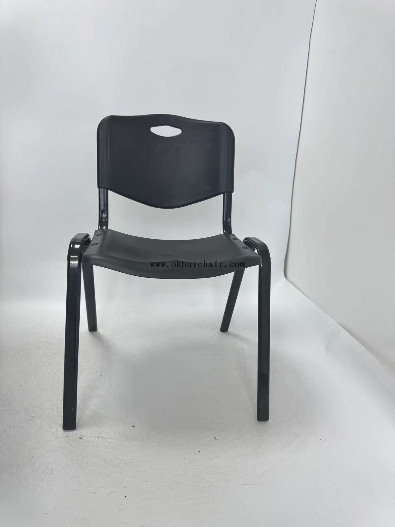 Wholesale PP Plastic Multi-purpose Hall Chair for Educational Institutions and Meeting Rooms, Powder Coated Iron Frame