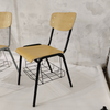 Heavy Duty Educational Chair with Plywood Desk Board and Hanging Rack for Church Auditoriums