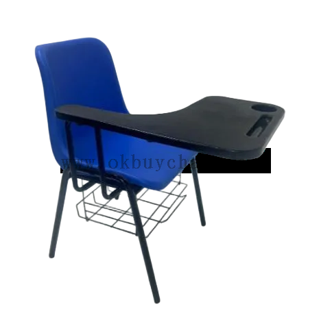 Training Chair with Large Plastic Writing Tablet and Detachable Book Basket