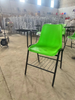Stackable Student Training Chair with Writing Tablet Desk PP Plastic Classroom Lecture School Chair with Metal Frame