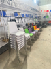 OK-505SG Stainless Steel Leg Interlock Hook Row Seating Chair for Church Events