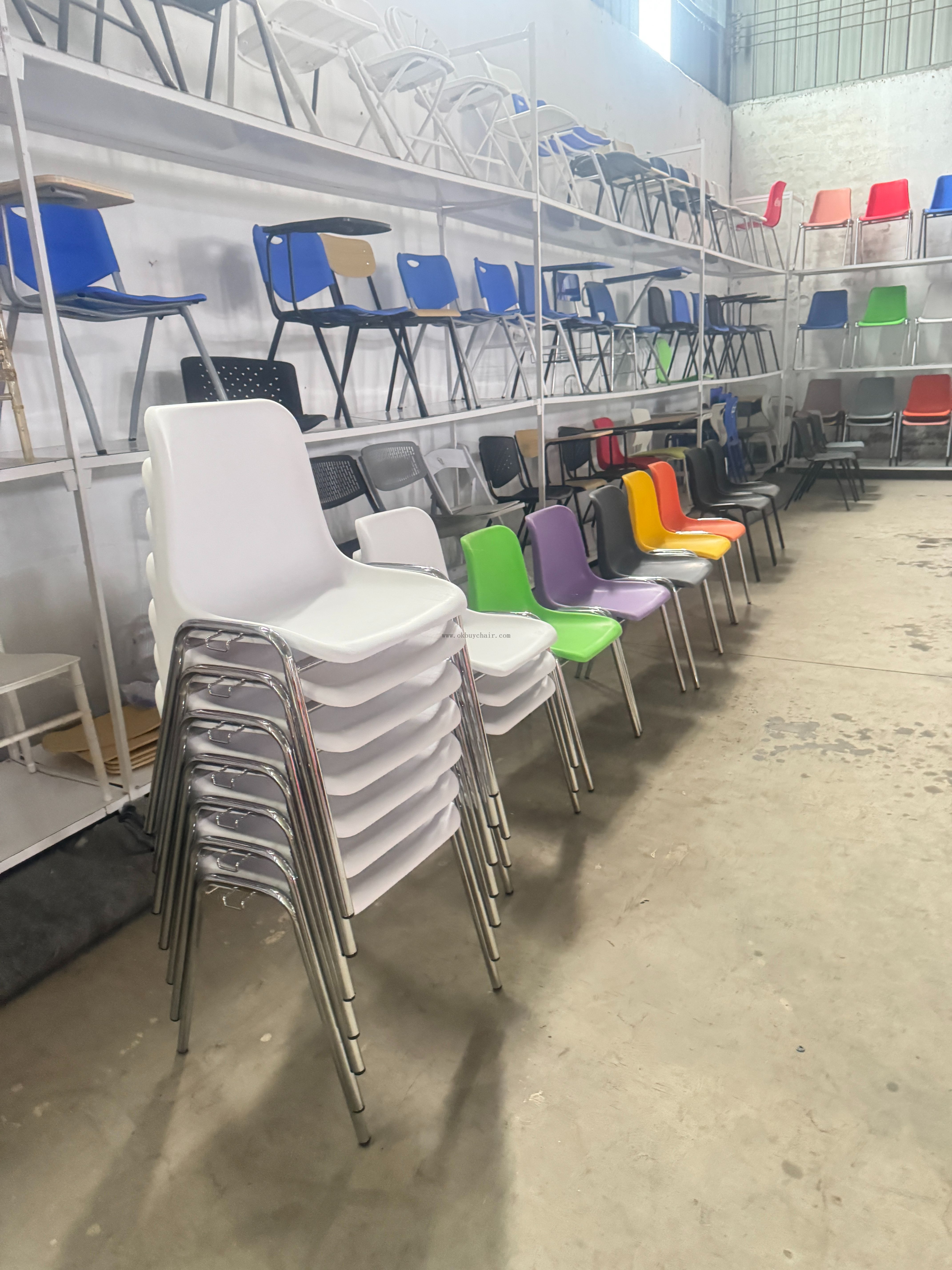 OK-505SG Stainless Steel Leg Interlock Hook Row Seating Chair for Church Events